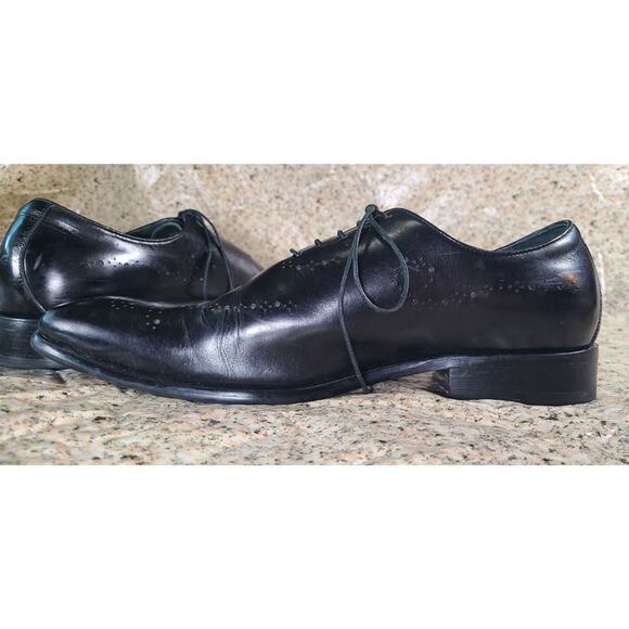 Carrucci Men\'s Size 12 Wholecut Lace Up Black Calf Skin Oxford Dress Shoes main image 8